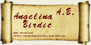 Angelina Birdić vizit kartica